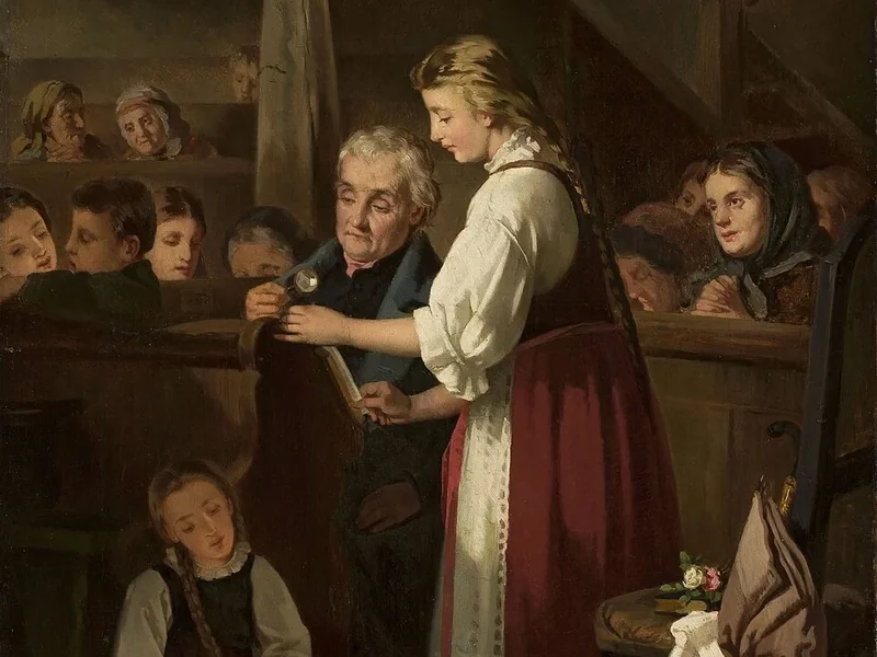 1827-Moritz Ritscher - In chiesa